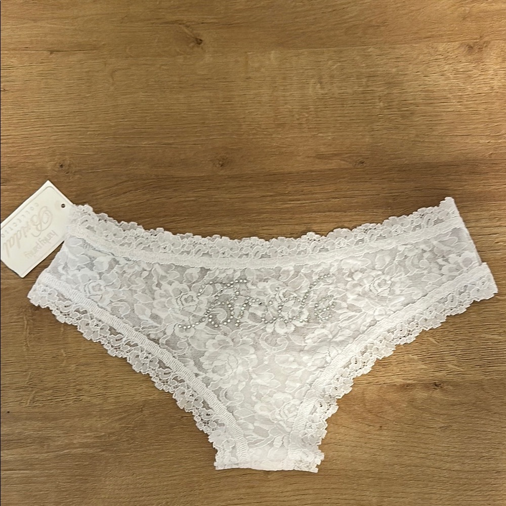 NWT Hanky Panky Bride White Lace Panties Underwear with Scalloped Trim Bridal